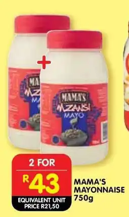 Shoprite MAMA'S MAYONNAISE 750g offer