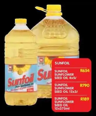 Shoprite SUNFOIL SUNFLOWER SEED OIL 12x2ℓ offer
