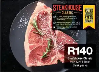Checkers Steakhouse Classic Man-Size T-Bone Steak offer