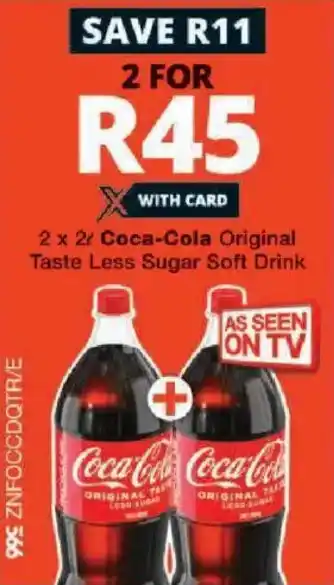 Coca-Cola Original Taste Less Sugar Soft Drink