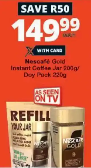 Nescafe Gold Instant Coffee Jar/ Doy Pack