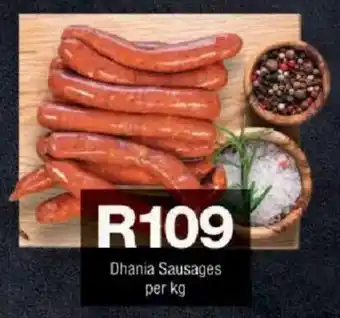Checkers Dhania Sausages offer