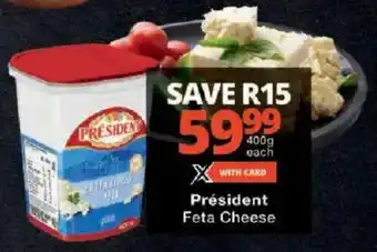 Checkers Président Feta Cheese offer
