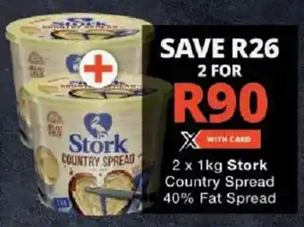 Checkers Stork Country Spread 40% Fat Spread offer