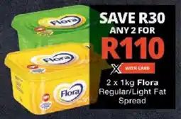 Checkers Flora Regular/ Light Fat Spread offer