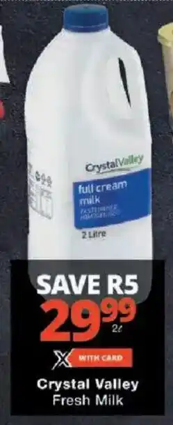 Checkers Crystal Valley Fresh Milk offer
