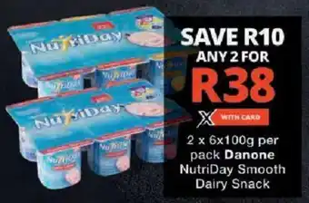 Checkers Danone NutriDay Smooth Dairy Snack offer