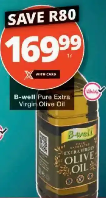 Checkers B-well Pure Extra Virgin Olive Oil offer