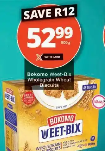 Checkers Bokomo Weet-Bix Wholegrain Wheat Biscuits offer