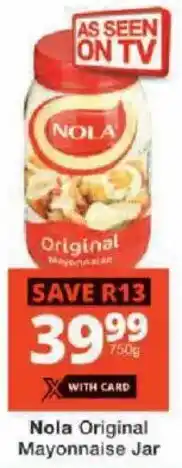 Checkers Nola Original Mayonnaise Jar offer