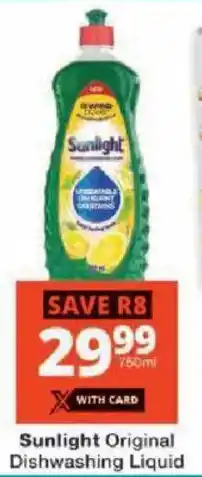 Checkers Sunlight Original Dishwashing Liquid offer