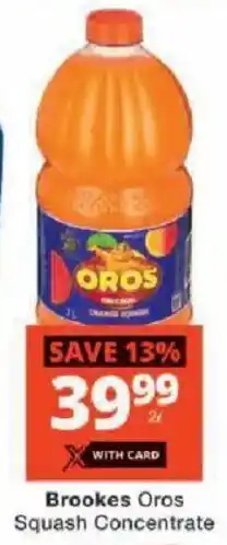 Checkers Brookes Oros Squash Concentrate offer