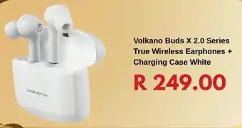 Computer Mania Volkano Buds X 2.0 Series True Wireless Earphones + Charging Case White offer