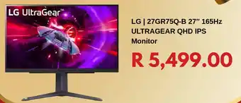 Computer Mania LG 27GR75Q-B 27" 165Hz Ultra Gear QHD IPS Monitor offer