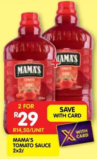 Shoprite Mama's tomato sauce offer
