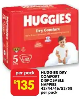 Shoprite Huggies dry comfort disposable nappies offer