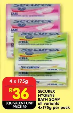Shoprite Securex hygiene bath soap offer