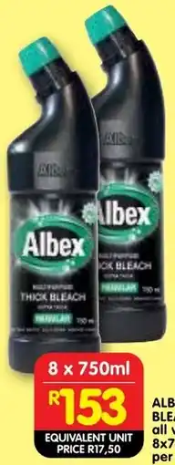 Shoprite Albex thick bleach offer