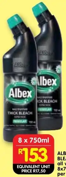 Shoprite Albex thick bleach offer