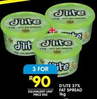 Shoprite D'lite 37% fat spread offer