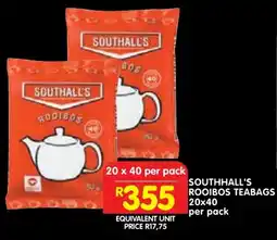 Shoprite Southhall's rooibos teabags offer