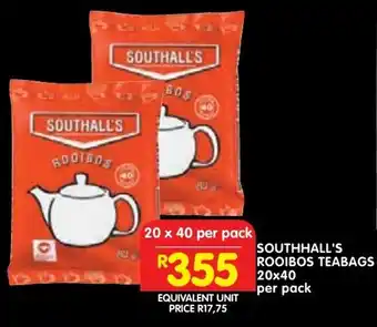 Shoprite Southhall's rooibos teabags offer