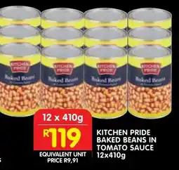 Shoprite Kitchen pride baked beans in tomato sauce offer