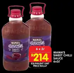 Shoprite Mama's sweet chilli sauce offer