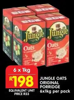 Shoprite Jungle oats original porridge offer