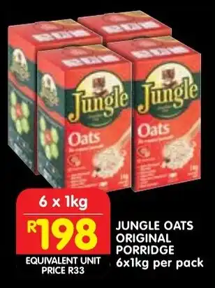 Shoprite Jungle oats original porridge offer