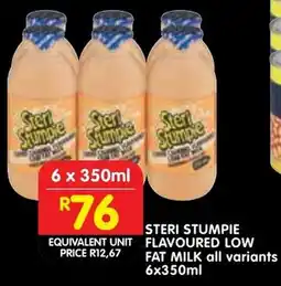 Shoprite Steri stumpie flavoured low fat milk offer