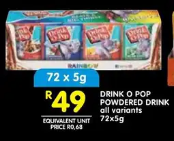 Shoprite Drink o pop powdered drink offer