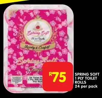 Shoprite Spring soft 1 ply toilet rolls offer