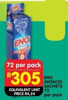 Shoprite Eno antacid sachets offer