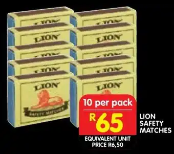 Shoprite Lion safety matches offer