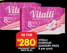 Shoprite Vitalli everyday sanitary pads offer