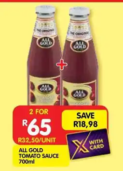 Shoprite All Gold Tomato Sauce-700ml offer