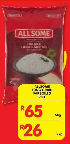 Shoprite ALLSOME LONG GRAIN PARBOILED RICE offer