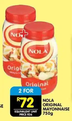 Shoprite Nola Original Mayonnaise-750g offer