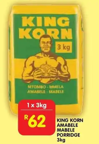Shoprite KING KORN AMABELE MABELE PORRIDGE 3kg offer