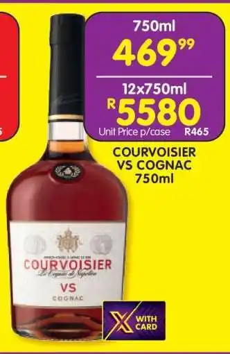 Shoprite COURVOISIER VS COGNAC 750ML offer