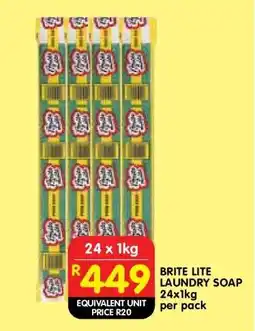 Shoprite BRITE LITE LAUNDRY SOAP 24x1kg offer