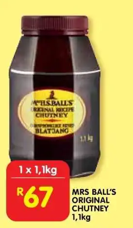 Shoprite MRS BALL'S ORIGINAL CHUTNEY 1,1kg offer
