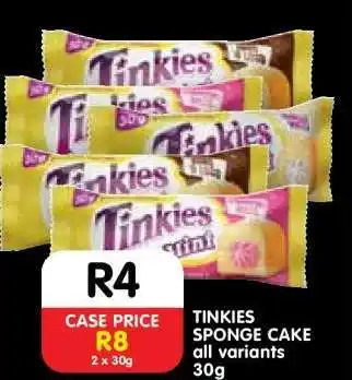 Shoprite TINKIES SPONGE CAKE all variants 30g offer