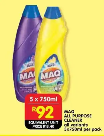 Shoprite MAQ ALL PURPOSE CLEANER offer