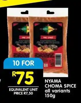 Shoprite NYAMA CHOMA SPICE all variants 150g offer