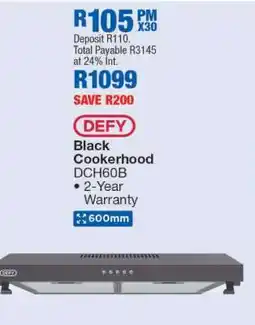OK Furniture Defy Black Cookerhood DCH60B offer