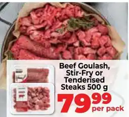Food Lover's Market Beef Goulash, Stir-Fry or Tenderised Steaks 500 g offer