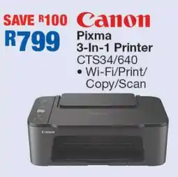 OK Furniture Canon Pixma 3-In-1 Printer CTS34/640 offer
