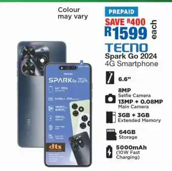 OK Furniture TECNO Spark Go 2024 4G Smartphone offer